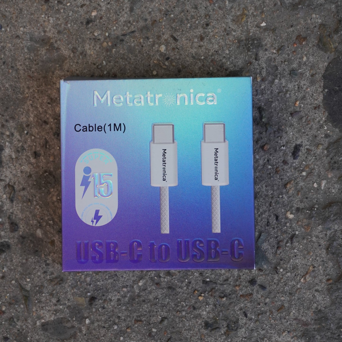 METATRONICA CABLE DE CARGA USB-C A USB-C (TELA)