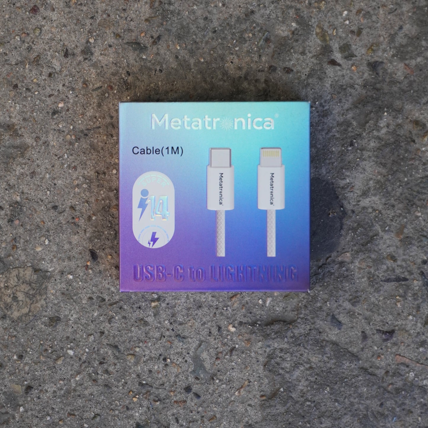 METATRONICA CABLE DE CARGA USB A C LIGHTNING 1M