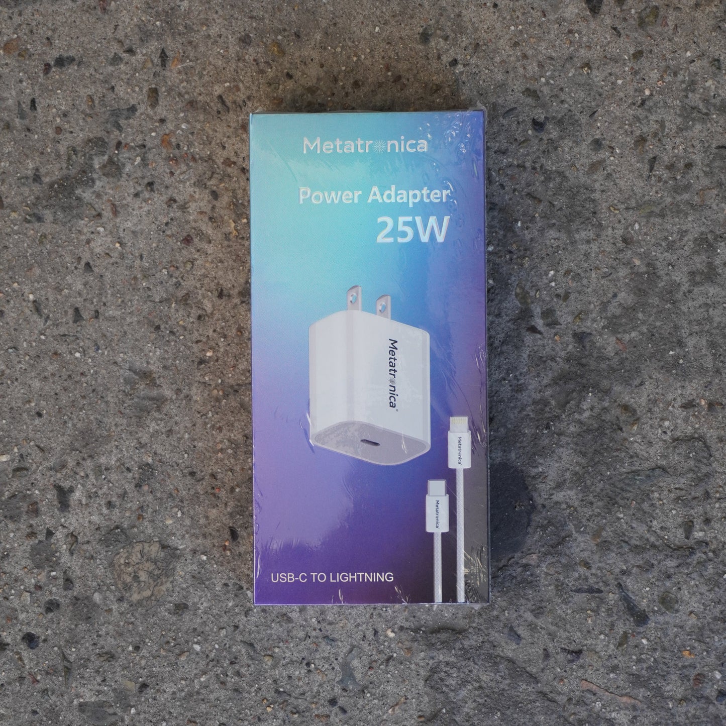 METATRONICA CARGADOR COMPLETO 25W USB TIPO C A LIGTHNING